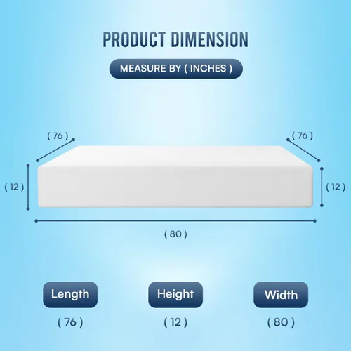 Miniatura 2 de FDW Colchón de espuma viscoelástica de gel de 12 pulgadas, colchón de firmeza media para un sueño fresco, alivio de presión, certificado CertiPUR-US