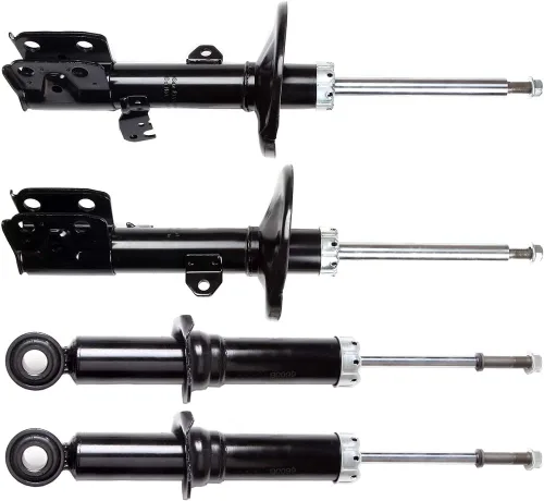 4 amortiguadores delanteros y traseros para Pontiac Vibe 2009-2010, Toyota Corolla y Matrix 2009-2013 (negro, amortiguadores automáticos, 339114 /