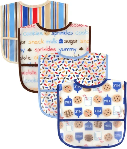 Miniatura 2 de Luvable Friends Baberos PEVA impermeables unisex para bebés Flamenco