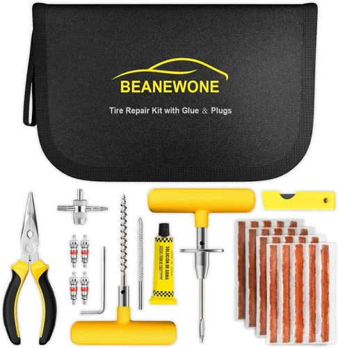 Miniatura 9 de Kit de reparación de neumáticos con tapones, kit de tapones de neumáticos de servicio pesado profesional para automóvil, ATV, motocicleta, camión