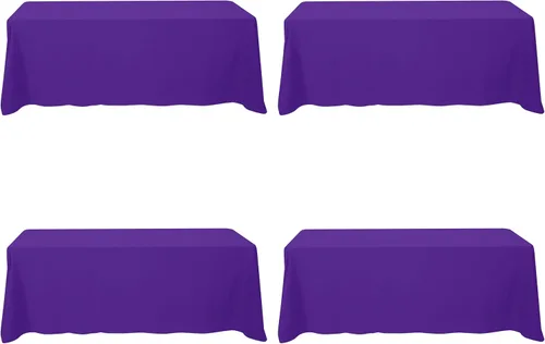 Miniatura 38 de BRILLMAX 6 Pack de Manteles Azul Marino para Mesas Rectangulares de 8 Pies 90 x 156 Pulgadas - 8 pies Mantel Rectangular a Granel de Lino