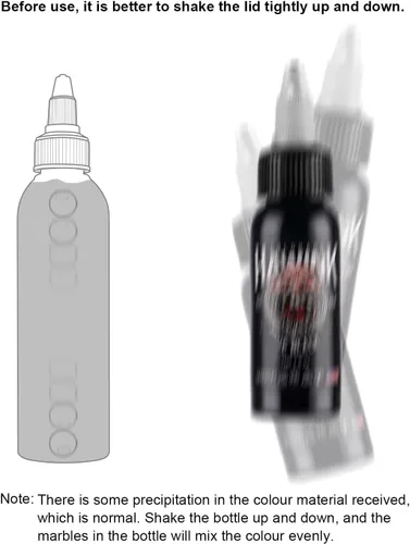 Miniatura 7 de HAWINK Tinta negra del tatuaje 4oz (4.1 fl oz) del pigmento amistoso suministros concentrado negro ti203-120-002