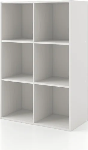 Miniatura 35 de Homes: Inside + Out Apexa - Estantería organizadora de almacenamiento de 2 cubos, estantería apilable de madera para cubos para organización