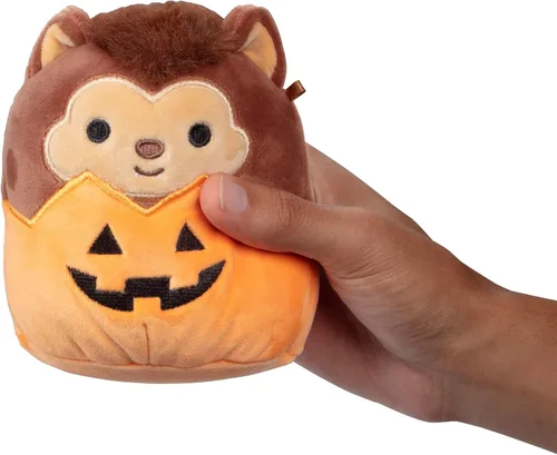 Miniatura 4 de Squishmallows Jazwares - Paquete de 5 piezas originales de 5 pulgadas, mini peluche oficial de Jazwares, calabaza, vampiro, momia y más, juguete