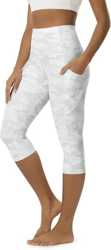 Miniatura 149 de ODODOS - Leggings capri de cintura alta para mujer con bolsillos, control de abdomen, no se transparentan, para entrenamiento atlético, running