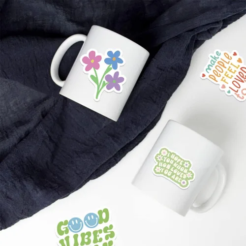 Miniatura 4 de Calcomanías inspiradoras para botellas de agua, 100 calcomanías motivacionales para portátil Kindle, rosa positivo para niñas, tablero de visión