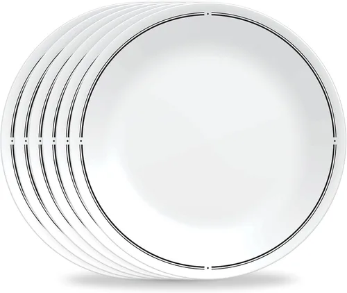 Miniatura 7 de Corelle Vitrelle - Juego de platos para ensalada y aperitivos de 6.75", vidrio de triple capa y resistente a las astillas, platos redondos ligeros