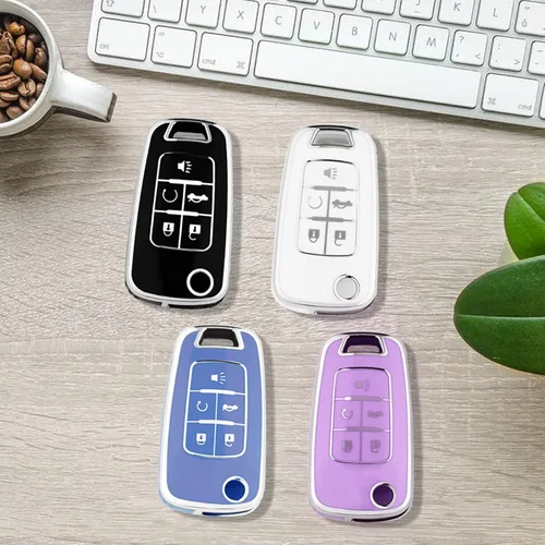 Miniatura 12 de XIYANG TRADE Funda para llavero Chevy con llavero, funda de TPU suave para llave de protección completa para Camaro Cruze Equinox Malibu Impala