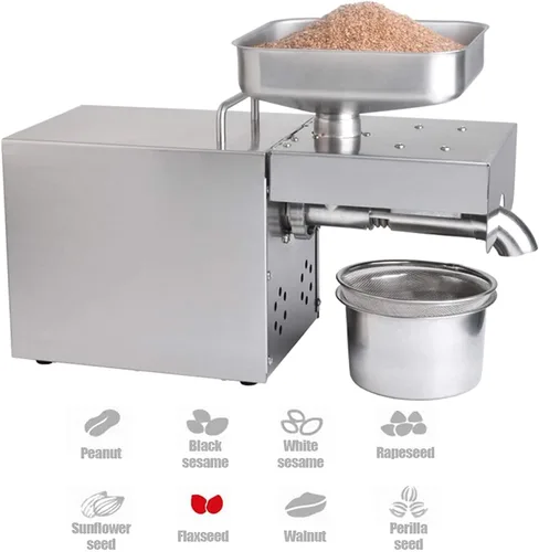 Miniatura 6 de Oil Press Machine 1500W Household/Commercial Grade Automatic Oil Expeller for Flax Pecan Peanut Castor Hemp Seed Canola Sesame Sunflower Soybean
