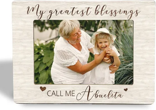 Abuelita Gifts - Marco de fotos de madera de Abuela Gifts de 4 x 6, regalo para el día de la madre, cumpleaños, Navidad