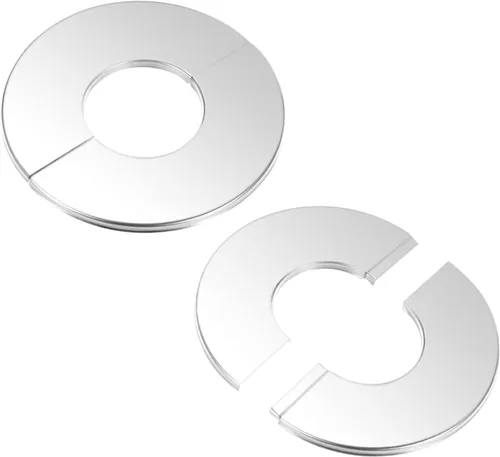 Miniatura 10 de M METERXITY Paquete de 2 bridas divididas de pared, para tubo de diámetro exterior de 0.9 pulgadas/0.866 in, placa de escudo de acero inoxidable