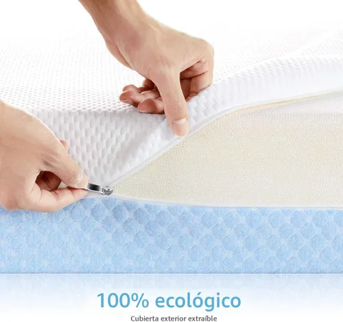 Miniatura 7 de Dourxi Colchón para cuna, colchón cómodo de espuma viscoelástica de doble cara, colchón de triple capa transpirable de primera calidad para bebés