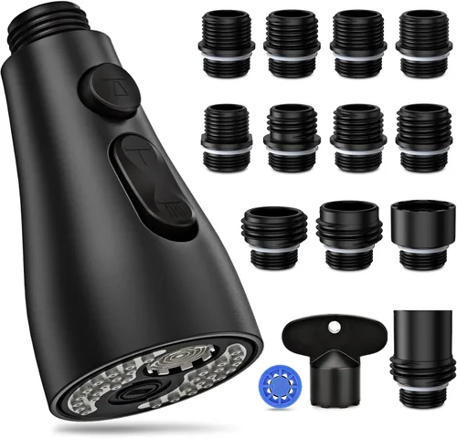 Repuesto de cabezal de grifo de cocina, cabezal de grifo de fregadero de cocina G 1/2, repuesto de rociador de fregadero de cocina, 3 modos con 12