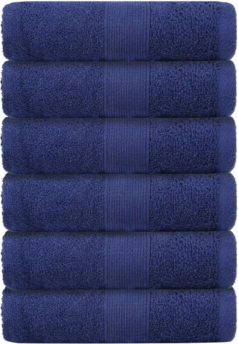 Miniatura 12 de RAJRANG - Toallas de mano para baño altamente absorbentes, ligeras y suaves, de algodón, color gris, paquete de 6, 28 x 16 pulgadas
