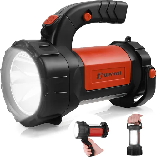Miniatura 9 de AlpsWolf - Linterna de camping recargable, linterna LED con 800 lúmenes, 3600 mAh, correa incluida, luz de camping brillante portátil