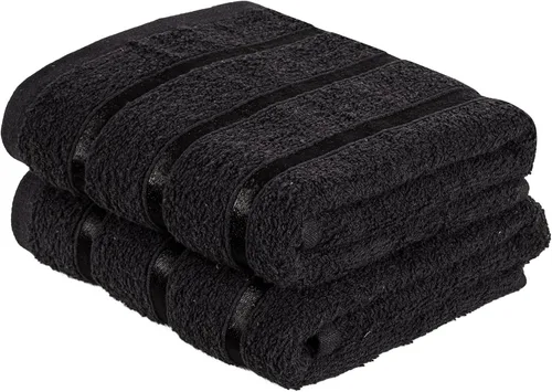 Miniatura 21 de A2Z Lujosas toallas de 100% algodón, color negro, 500 GSM, suaves, absorbentes, juego de 2 toallas faciales (11.8 x 11.8 in)