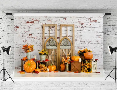 Miniatura 10 de Kate Fondo de fotografía para el día de Acción de Gracias, otoño, calabaza, decoración del hogar, fondo para niños, fiesta, estudio (7 x 5 pies)