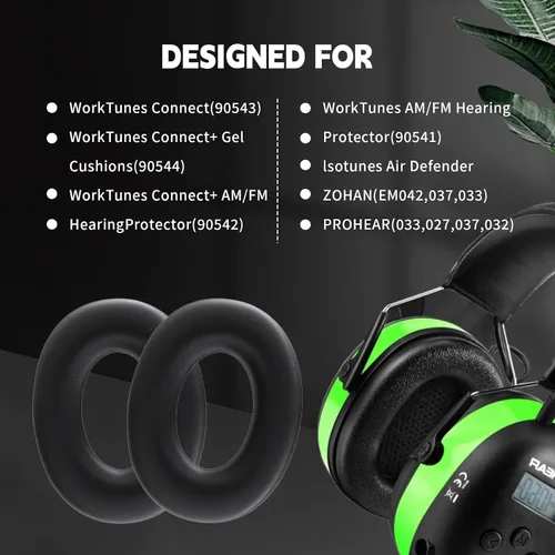 Miniatura 3 de Paquete de 2 almohadillas de espuma de repuesto para auriculares 3M Worktunes Connect, protectores auditivos, auriculares 90543 90541 101 - Suave