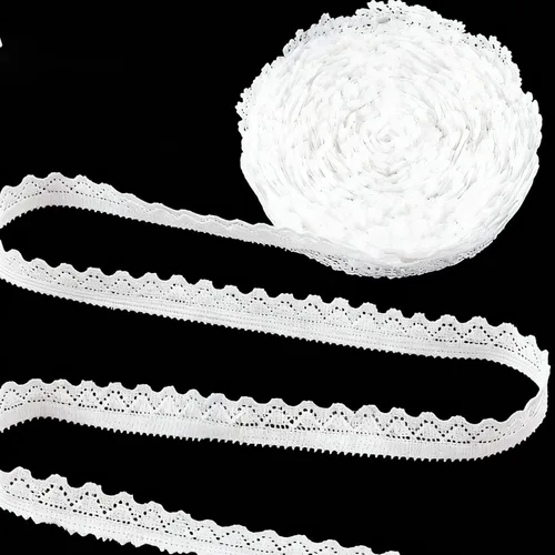 Miniatura 17 de 5.47 yardas, cinta de coser de encaje floral, adornos decorativos suaves para envolver ramos, lazos de bricolaje, clip para el cabello, decoración