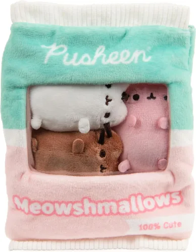 Miniatura 3 de GUND Pusheen Meowshmallows - Bolsa de golosinas con mini felpa extraíble, animales de peluche para edades de 8 años en adelante, rosa/verde, 7.5