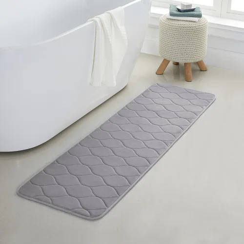 Miniatura 44 de Yafa Home Fashion 1 alfombra de baño de 17 x 24 pulgadas, espuma viscoelástica, absorbente de agua y antideslizante, color negro