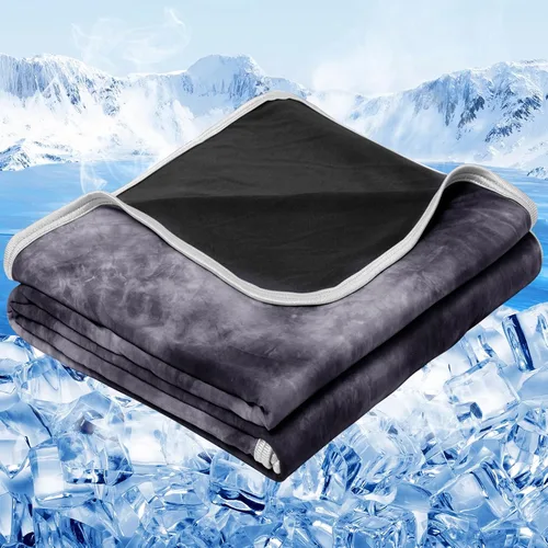 Miniatura 15 de inhand Manta refrescante (50 x 60 pulgadas), mantas refrescantes para personas que duermen con calor, absorbe el calor para mantener a los adultos