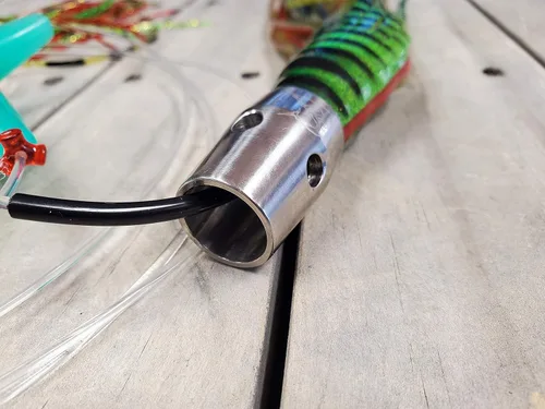 Miniatura 6 de Lobo Lures #221 Atún Magic Skipjack híbrido UV 12" acero inoxidable Jet Head Pesca Daisy Chain Bluefin Atún Señuelo Verde/Dorado