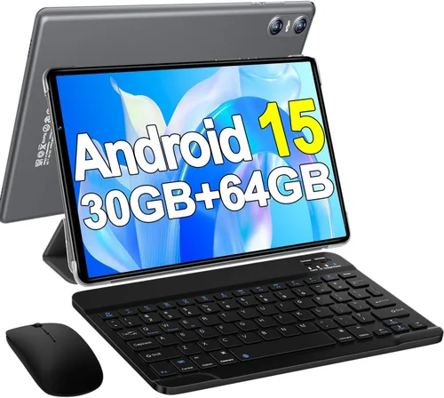 Miniatura 8 de Tablet Android 15 con teclado y ratón, 20 GB de RAM + 128 GB de ROM (expandir a 1 TB), tabletas Octa-Core de 10.1 pulgadas con WiFi 6, cámara dual