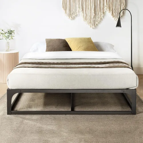 Miniatura 3 de Somier de cama individual Mellow 9 pulgadas, con base de colchón de láminas de acero resistente Negro