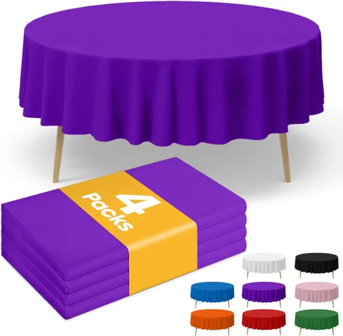 Miniatura 43 de Niuara Mantel de bandera estadounidense, paquete de 4 manteles patrióticos desechables de 54 x 108 pulgadas para mesas de 6 pies, decoraciones del 4