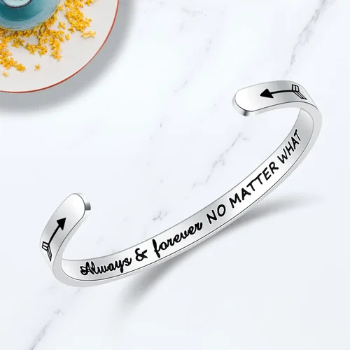 Miniatura 2 de TONY & SANDY - Brazaletes motivacionales para mujeres, adolescentes o niñas, regalos de cumpleaños personalizados para mamá, hija, hermana o amigas