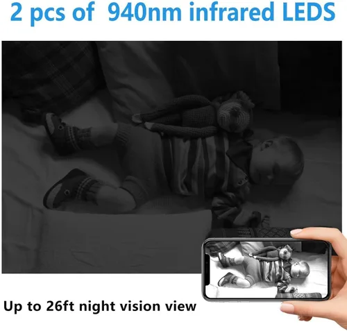 Miniatura 5 de Cámara de batería inalámbrica Wifi más pequeña, HD1080P Mini cámara de seguridad, cámara portátil para monitor de bebé