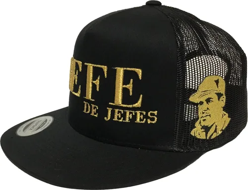 Miniatura 2 de EL JEFE DE JEFES EL Chapo Guzman 2 Logos Sombrero Malla Negro