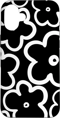 Miniatura 23 de Cute Flower Pattern Large Wildflower Black and White Floral Case for iPhone 17