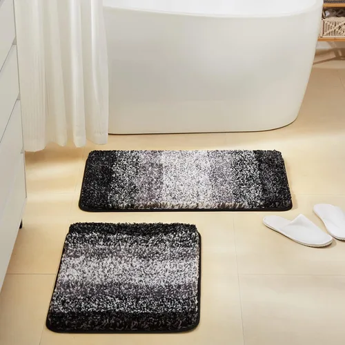 Miniatura 30 de TECHMILLY Alfombras Corredoras de Baño Super Suaves Peludas, Alfombras de Baño de Microfibra Gruesas Antideslizantes Absorbentes, Tapete de Baño