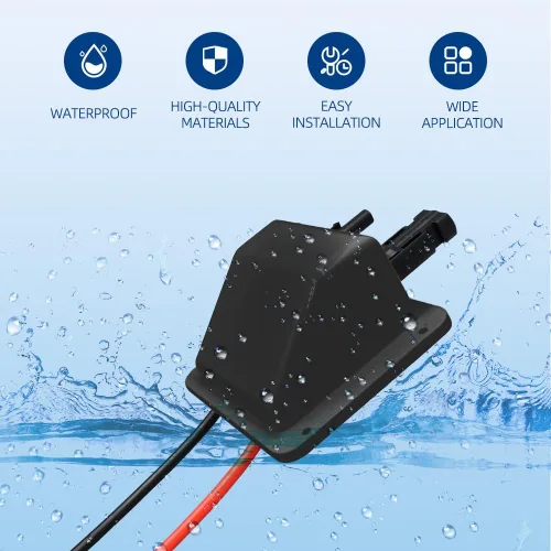 Miniatura 5 de Glándula de entrada de cable solar Slocable, carcasa de entrada de doble cable solar con cable de 10 pies 10awg, IP68 resistente a los rayos UV