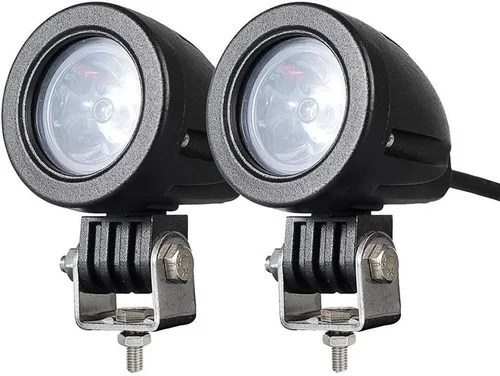 2 unids 10 W mini motocicleta niebla conducción luces LED Spot Beam POD trabajo lámpara auxiliar Offroad camión Dirt Bike 12V 24V (10W)