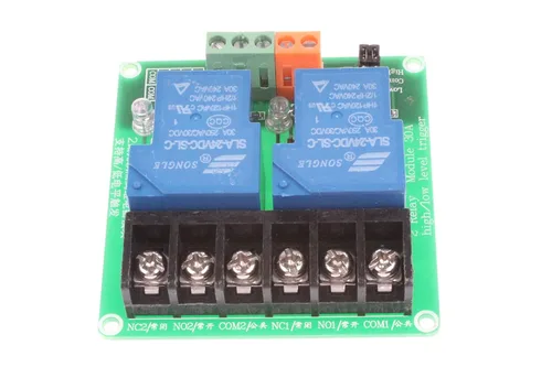 Miniatura 5 de NOYITO Módulo de relé de 2 canales 30A Disparador de nivel alto y bajo con carga de aislamiento optoacoplador DC 30V AC 250V 30A para control