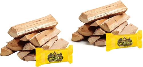 Miniatura 8 de Leña de Home and Country USA. Madera dura, leña para fogatas al aire libre, estufas de leña y fogatas. (paquete de 25 libras)