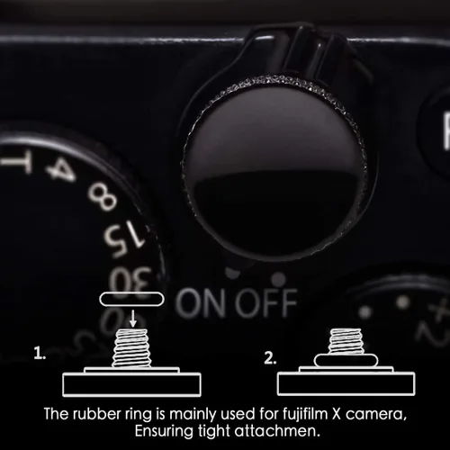 Miniatura 5 de Fuji Obturador Botón de liberación Accesorios: Botón de obturador suave de la cámara Fujifilm - Botón de obturador negro para Canon Nikon Leica Film