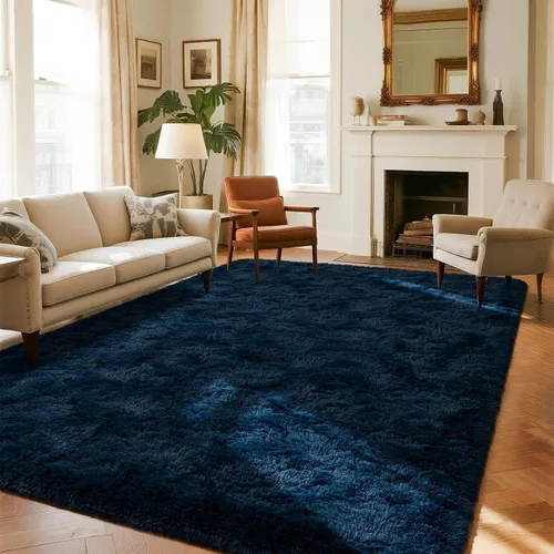 Miniatura 27 de Alfombra Corredor Suave de Pelo Largo para Dormitorio, 2 x 6 pies, alfombras esponjosas con parte inferior antideslizante para pasillo, junto a