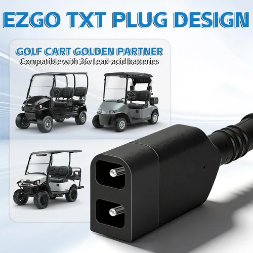 Miniatura 3 de Cargador de carrito de golf de 36 V, cargador rápido de 15 amperios para EZGO TXT, cargador de batería de carrito de golf de 36 voltios con enchufe