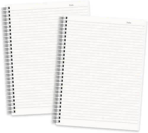 Miniatura 11 de RETTACY Cuaderno de diario en blanco, paquete de 3, 160 páginas por paquete, tamaño mediano A5 (5.7'' × 8.3''), papel grueso de 100 GSM, Transparente