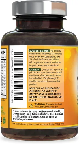 Miniatura 8 de Suplemento de curcumina de cúrcuma de 2000 mg – 95% curcuminoides con glucosamina, jengibre y MSM, pimienta negra BioPerine para una mejor