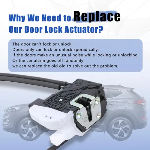 Miniatura 7 de Actuador de cerradura de puerta delantero izquierdo lado del conductor compatible con Hyundai Tucson 2010-2017 reemplazo de pestillo de puerta