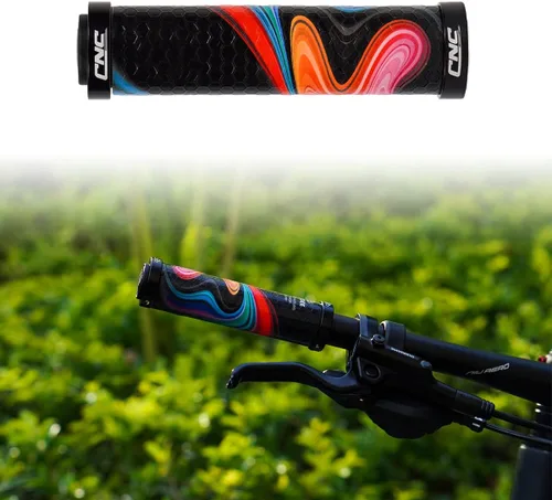Miniatura 4 de Chooee - Puños de bicicleta de silicona, puños de manillar de gel de sílice con bloqueo para bicicleta de montaña MTB