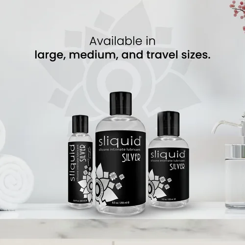 Miniatura 5 de Sliquid Silver - Lubricante íntimo – Lubricante de silicona para mujeres/hombres/parejas, lubricante hipoalergénico, lubricante de silicona