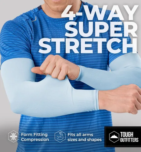 Miniatura 4 de Mangas de brazo de protección solar UV para hombres y mujeres, manga de enfriamiento de compresión deportiva UPF 50, base de cáncer de piel