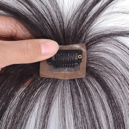 Miniatura 4 de Flequillo con clip en flequillo, flequillo 3D, clip de cabello realista, extensiones de cabello humano para mujer, extensiones de cabello para uso