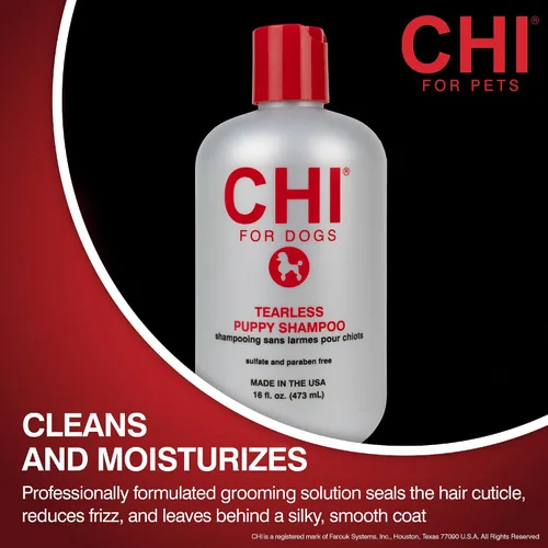 Miniatura 2 de CHI Champú sin lágrimas para cachorros - Lavado suave para pelajes jóvenes - La mejor fórmula suave para cachorros - Sin sulfatos y parabenos - pH